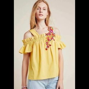 ANTHROPOLOGIE SELENA OFF THE SHOULDER TOP